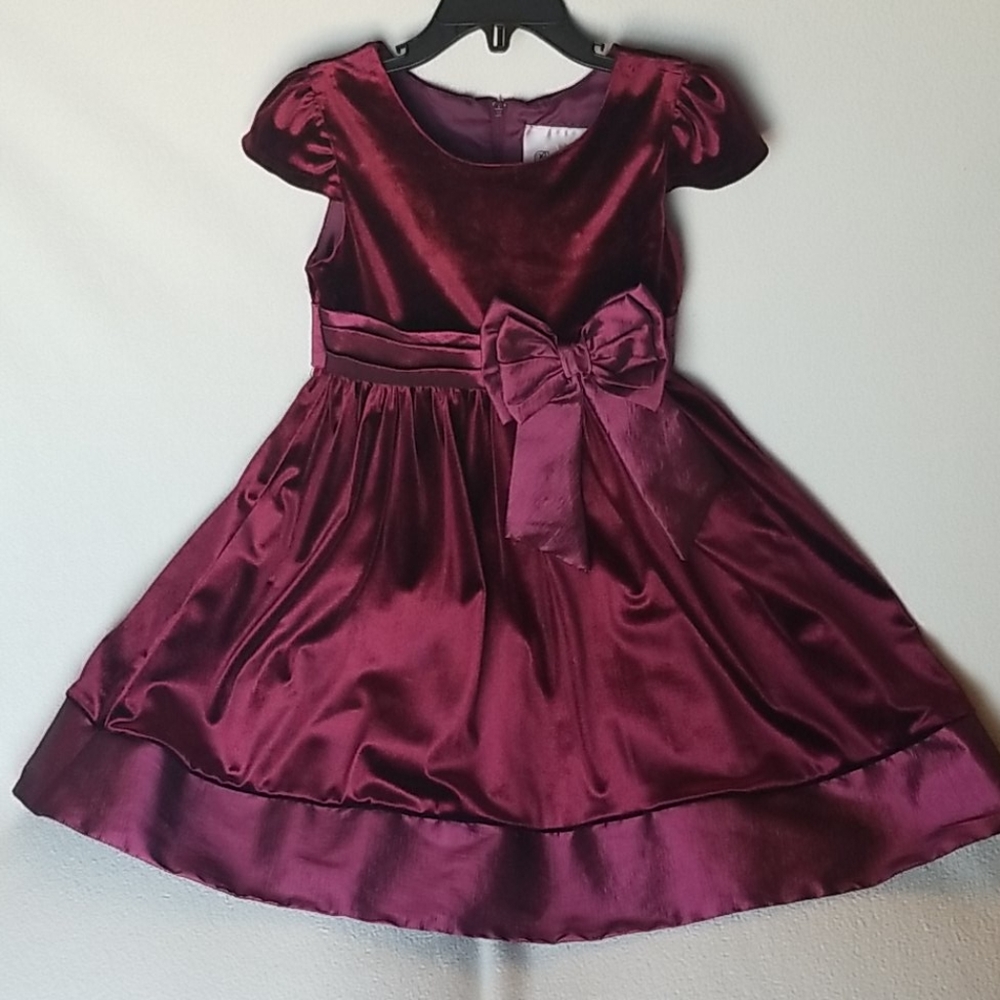 Burgundy girls dress